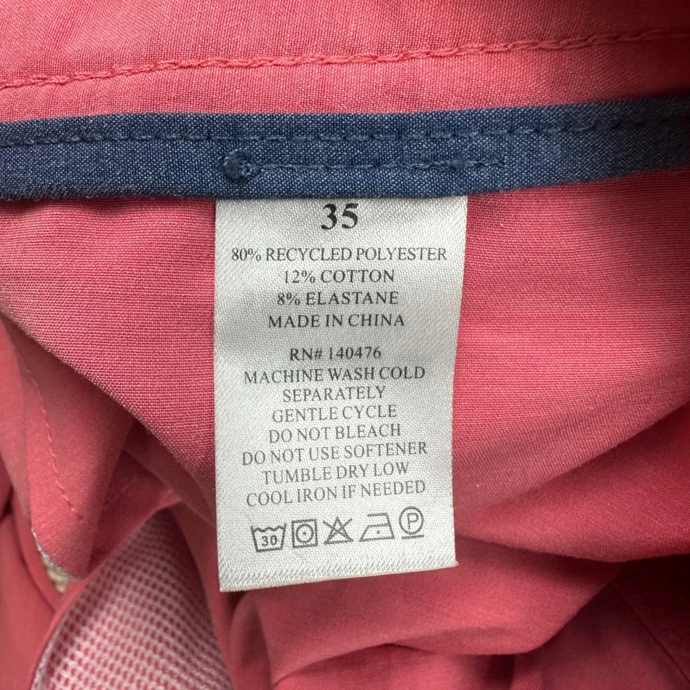 Faherty All Day Shorts Mens 35 Pink Hybrid Board Shorts Swim Trunks Quick Dry